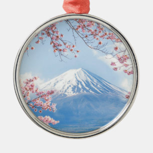 Fuji Mountain   Meer van Kawaguchiko   Lente in Ja Metalen Ornament