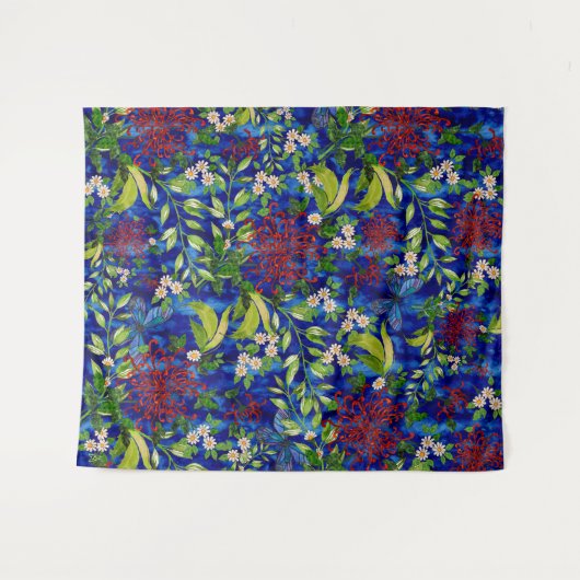 Fuji Mums Daisies en Butterflies Wandkleed (Voorkant (horizontaal))