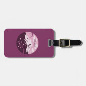 Fuji (roze) bagagelabel (Voorkant horizontaal)