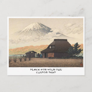 Fuji uit Narusawa Hasui Kawase shin hanga art Briefkaart