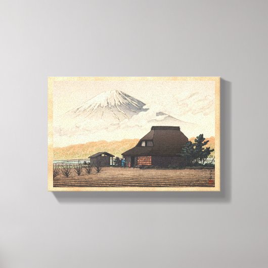 Fuji uit Narusawa Hasui Kawase shin hanga art Canvas Afdruk (Voorkant)