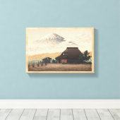 Fuji uit Narusawa Hasui Kawase shin hanga art Canvas Afdruk (Insitu (Houten vloer))