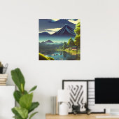Fuji van het meer van Kawaguchi - Tsuchiya Koitsu  Poster (Thuiskantoor)