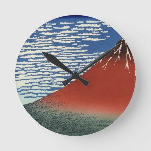 Fuji Volcano Japan schilderen Ronde Klok