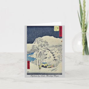 Fujikawa door Ando, Hiroshige Ukiyoe Kaart