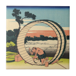 Fujimi Fuji Uitzicht Field in de provincie Owari Tegeltje