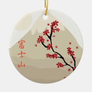 Fujisan: Zet Fuji op Keramisch Ornament