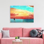 Fujishima Takeji Sunrise over het oostelijk Zee Canvas Afdruk (Insitu (Woonkamer))