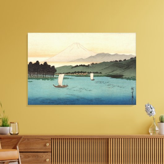 Fukeiga 4 -  Japans Ukiyo-e Canvas Afdruk (Insitu (Woonkamer))