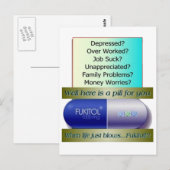 Fukitol, baan is klote, overwerkt, geen zorgen, briefkaart (Voorkant / Achterkant)