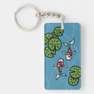 Fuku en Heiwa de Koi Acryl Sleutelhanger