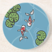Fuku en Heiwa de Koi Coaster Zandsteen Onderzetter (Voorkant)