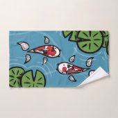 Fuku et Heiwa le kit de serviettes Koi (Serviette à main)