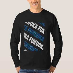 Fukuoka Camo Patroon Blauwe Camouflage T-shirt