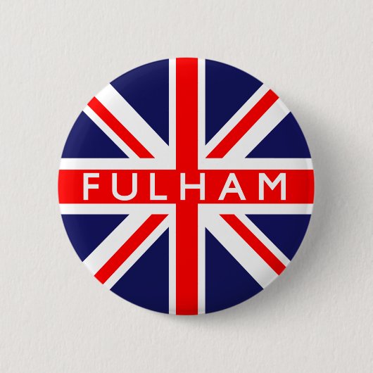 Fulham: Britse vlag Ronde Button 5,7 Cm (Voorkant)