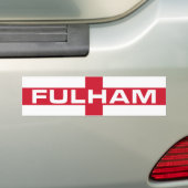 Fulham England Flag Bumpersticker (Op auto)