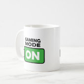 Full Battery Gaming Mok – Gamer Mode ON Coffee Cup (Voorkant links)