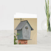 FULL BIRDHOUSE BLANK NOTECARD KAART (Achterkant)