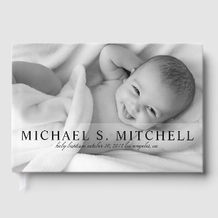 Full Bleed Foto Baby Doop Bris Sip en zie Gastenboek