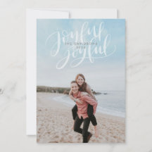 Full Bleed Holiday Photo Card met vrolijke overlay