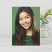 Full Bleed Modern 2 Photo Graduation Announcement Aankondiging (Staand voorkant)