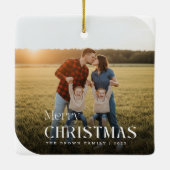 Full Bleed Rounded Family Photo Christmas Ornament (Achterkant)
