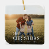 Full Bleed Rounded Family Photo Christmas Ornament (Voorkant)