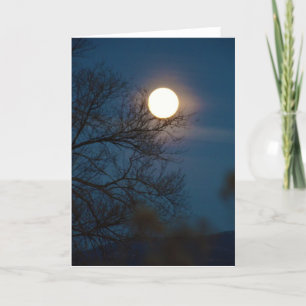 Full Cold Supermoon Folded Holiday Card Feestdagen Kaart