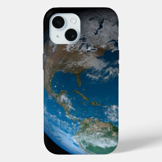Full Earth met Noord- en Zuid-Amerika. Case-Mate iPhone Case (Achterkant)