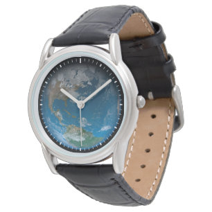 Full Earth met Noord- en Zuid-Amerika. Horloge