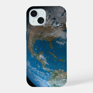 Full Earth met Noord- en Zuid-Amerika. iPhone 15 Hoesje