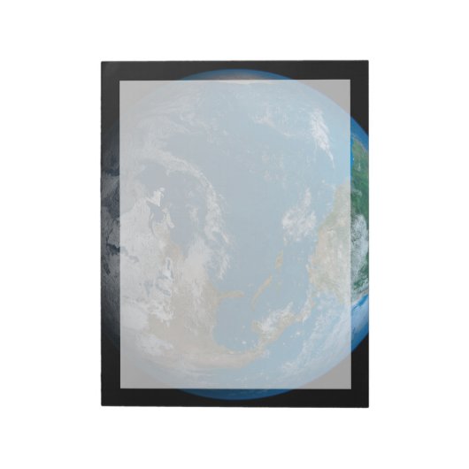 Full Earth met Noord- en Zuid-Amerika. Notitieblok (Gedraaid)