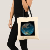 Full Earth met Noord- en Zuid-Amerika. Tote Bag (Voorkant (product))