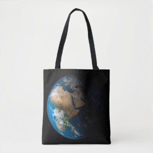 Full Earth toont gesimuleerde wolken boven Afrika. Draagtas