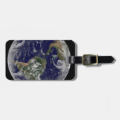 Full Earth toont lagedruksystemen. Bagagelabel (Voorkant horizontaal)