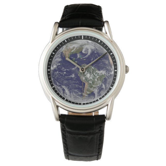 Full Earth toont lagedruksystemen. Horloge (Voorkant)