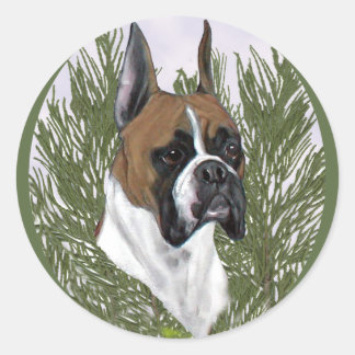 Full Face Boxer Head Studie Ronde Sticker