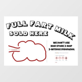 Full Fart Milk beroemd gemaakt door RoseWrites Win Raamsticker