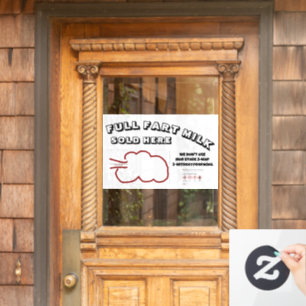 Full Fart Milk beroemd gemaakt door RoseWrites Win Raamsticker