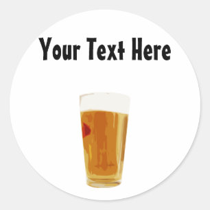Full Golden Beer Glass Sticker