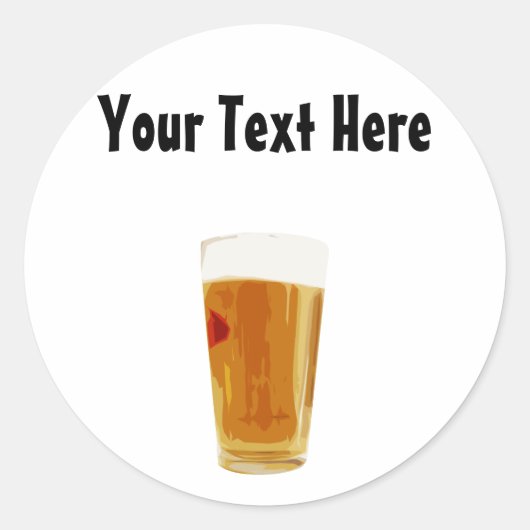 Full Golden Beer Glass Sticker (Voorkant)