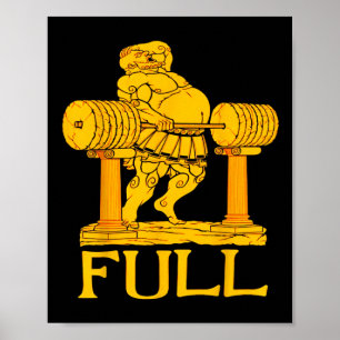 Full Gym Powerlifting Bodybuilding Gewichtheffen W Poster