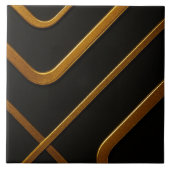 Full Liquid Gold Black Monochrome Architectural Ac Tegeltje (Voorkant)