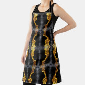 Full Liquid Gold Black Monochrome Art Baking Achem Schort (Insitu)