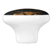 Full Liquid Gold Black Monochrome Drawer Achempon  Keramische Knop (Zijkant)