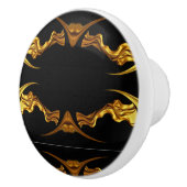 Full Liquid Gold Black Monochrome Drawer Achempon Keramische Knop (Rechts)
