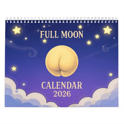 Full Moon Animals 2026 Funny Wall Calendar Kalender (Hoes)