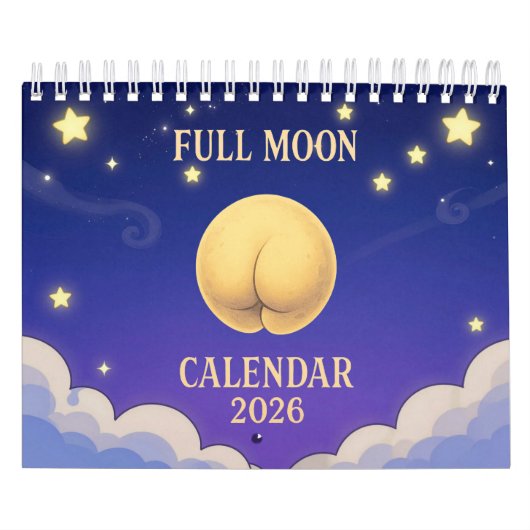 Full Moon Animals 2026 Funny Wall Calendar Kalender (Hoes)