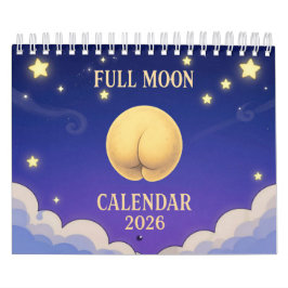 Full Moon Animals 2026 Funny Wall Calendar Kalender
