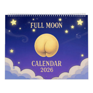 Full Moon Animals 2026 Funny Wall Calendar Kalender